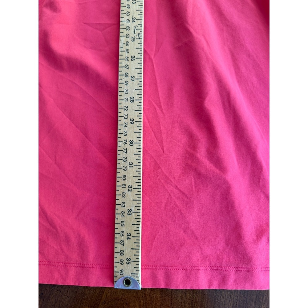 Athleta Halter Dress Women Hot Pink Surplice Smocked Back Performance 10T - Picture 6 of 6